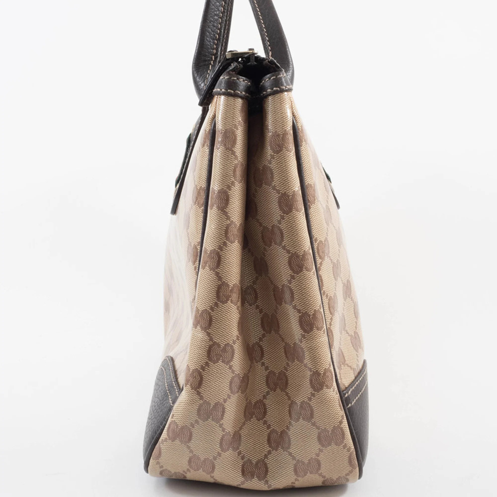 GUCCI Authentic Brown Leather Tote Bag - Picture 3 of 16